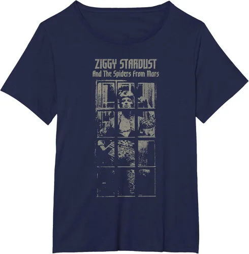 Vista 15 de David Bowie - Camiseta And The Spiders From Mars Faded, Negro
