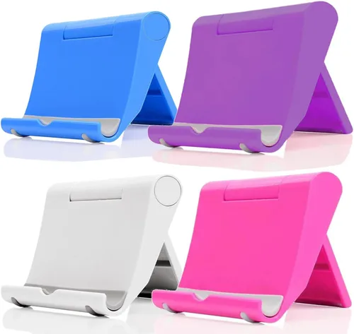 Vista 9 de Soporte plegable ajustable para teléfono celular para escritorio, compatible con la mayoría de teléfonos inteligentes y tabletas, base de goma