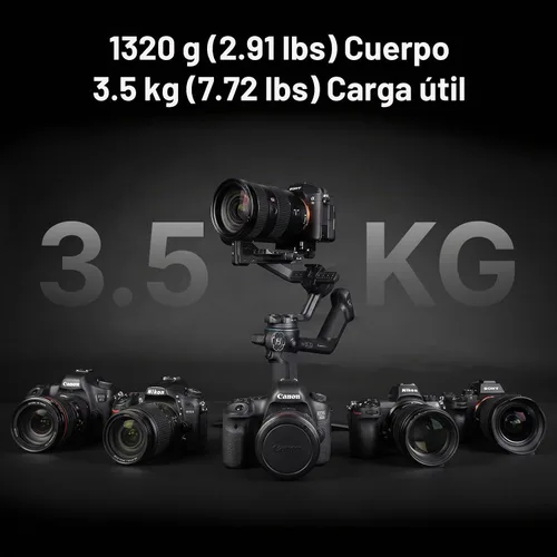 Vista 3 de FeiyuTech SCORP 2 Estabilizador de cardán para cámara DSLR y sin espejo, seguimiento integrado de Al, estabilizador de cámara de 3 ejes compatible
