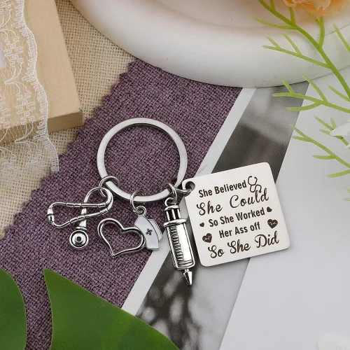 Vista 5 de IFFMU Regalos de enfermería para mujeres, regalos de graduación de enfermera, llavero de enfermería, agradecimiento de Navidad, regalos de cumpleaños