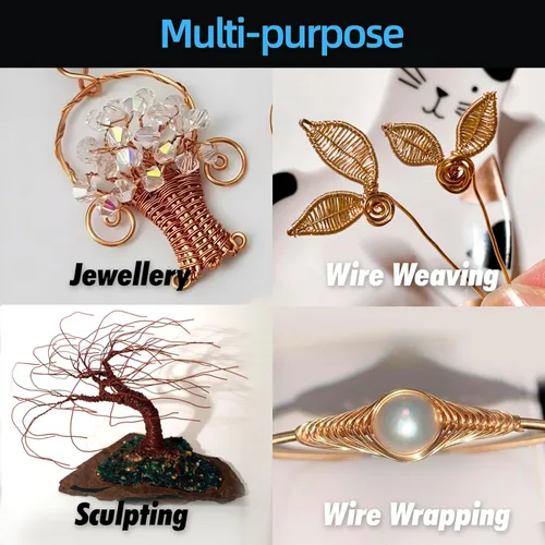 Vista 7 de Art3d Alambre de cobre suave puro calibre 16, 120 pies, 99.9% para electrocultura, jardinería, fabricación de joyas, carrete de 1 libra