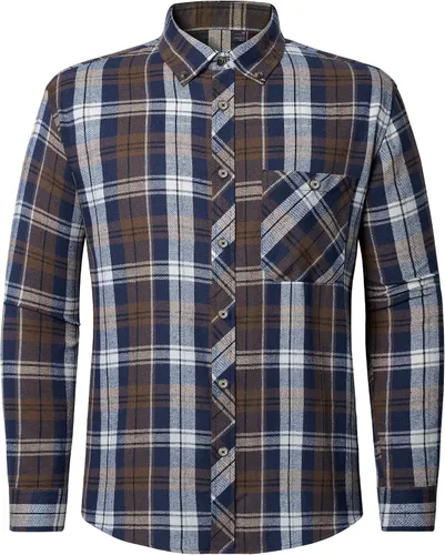 Vista 7 de Lion Nardo Camisas de Franela a Cuadros para Hombre de Manga Larga Camisas de Vestir para Hombre Casuales con Botones Abajo Tallas Grandes