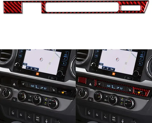 Vista 30 de NVCNX Real Premium Fibra de carbono compatible con Toyota Tacoma 2016-2017 Accesorios Car Dash Bed Interruptor de luz Panel Panel Cubierta