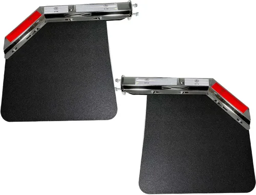 Vista 10 de BST BSSP Juego de 2 Soportes Colgantes de Guardabarros con Resorte Angular Negro para Semirremolques, Espaciado de Pernos de 1-1/8" 1.125", Colgante