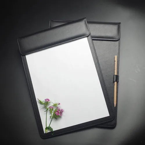 Vista 3 de Portapapeles A4, 13" X 9" Carpeta de Archivos de Oficina con Clip Organizador de Documentos Almohadilla de Escritura Soporte para Tarjetas
