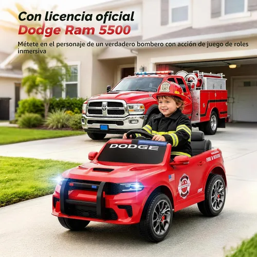 Vista 5 de Licensed Dodge Durango Pursuit 12V Fire & Rescue Ride On Car