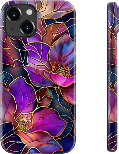 Vista 14 de LUHOURI Funda para iPhone 12 Mini, compatible con carga inalámbrica, doble capa, interior de silicona suave + carcasa exterior dura, bonito diseño