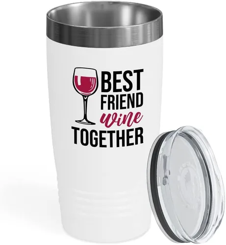 Vista 33 de Vaso vikingo edición negra para amantes del vino, 20 onzas, cualquier amigo del vino es un amigo del vino, cerveza casera y vino barman amantes