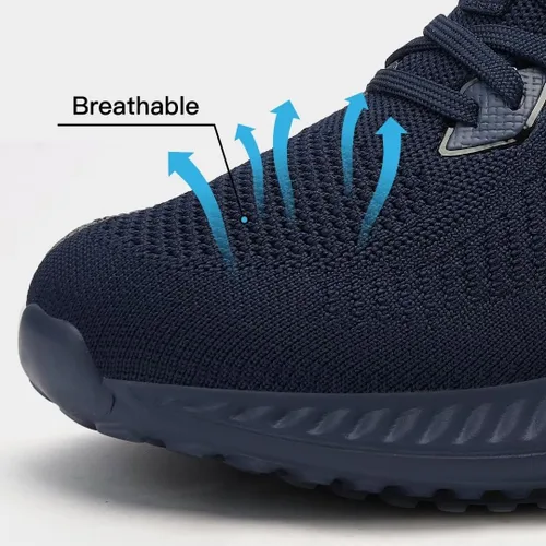 Vista 4 de Akk Zapatos deportivos para caminar para hombre, para correr, tenis para entrenamiento, atletismo, gimnasio, sin cordones, cómodos, transpirables