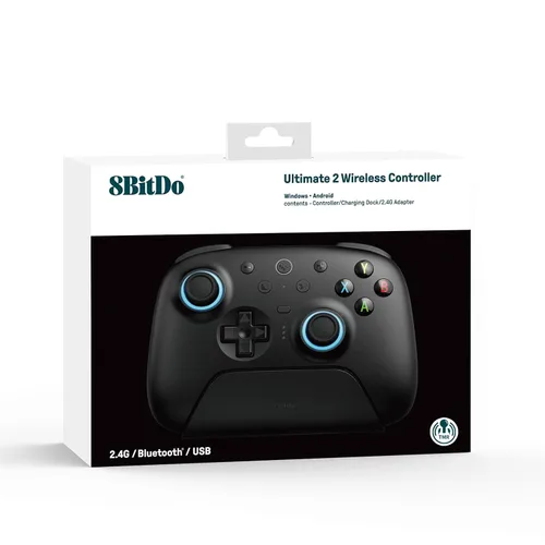 Vista 11 de 8BitDo Ultimate 2 Wireless Controller for Windows & Android, Gaming Controller with TMR Joysticks, Switchable Hall EffectTactile Triggers, RGB Fire