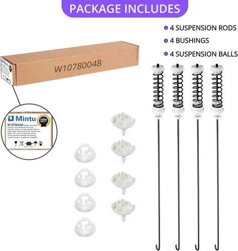 Vista 6 de W10780048 Kit de varilla de suspensión para Roper RTW4640YQ0 RTW4640YQ1 RTW4740YQ0, Whirlpool 1CWTW4740YQ0 1CWTW4740YQ1 1CWTW4740YQ2 1CWTW4800YQ2 Q1