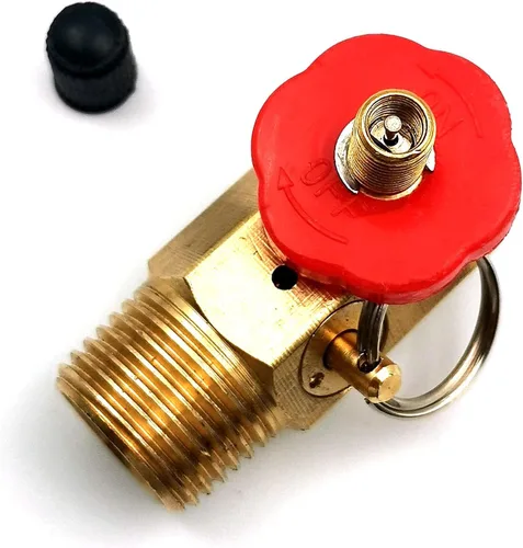 Vista 2 de KIRO&SEEU Herramienta colector de tanque de aire con puerto de llenado, válvula de seguridad de apagado de aluminio y derivación de alivio Tanque