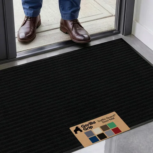 Vista 57 de GORILLA GRIP Traffic Guard - Tapete resistente para interiores y exteriores Negro