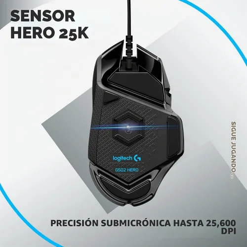 Vista 3 de Logitech G 502 Hero Mouse para juegos con cable y teclado para juegos RGB G213 - Ratones con botones programables y pesos ajustables - Teclado