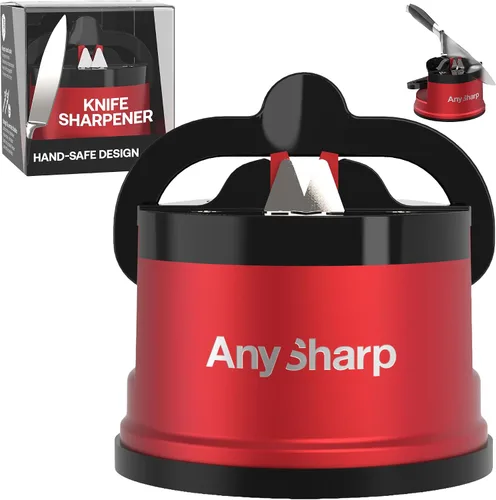 Vista 10 de AnySharp – PRO – Afilador de cuchillos manos libres - Herramienta de afilado fácil de usar con base de succión PowerGrip y ángulo preestablecido
