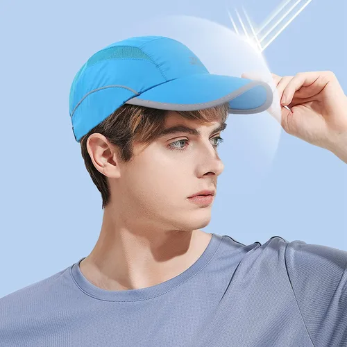 Vista 39 de Gorra deportiva de malla ligera de secado rápido para hombres y mujeres