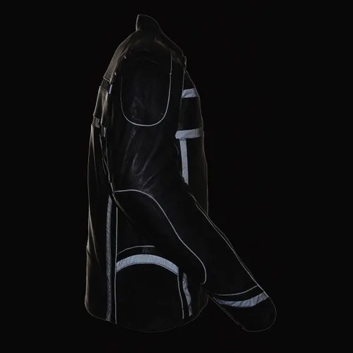 Vista 9 de Milwaukee Leather ML2083 - Chaqueta de cuero reflectante con ventilación para hombre