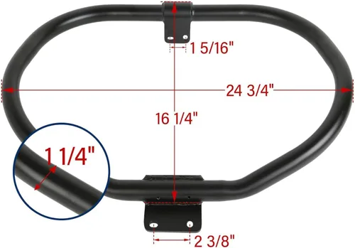 Vista 4 de TCT-MOTORPARTS Barra de protección de motor negra opaca para Harley Sportster Iron 883 XL883N XL1200N XL1200L 48 XL1200X 2004-2023