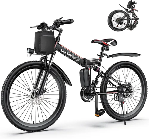 Vista 11 de Vivi Electric Bike for Adults, 750W Rated Folding Electric Mountain Bike 26'' Commuter Ebike 20MPH Foldable Ebike Adult Electric Bicycles with