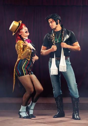 Vista 3 de Disfraz de Eddie del Rocky Horror Show para Hombre Multicolor