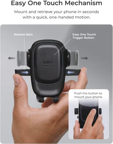 Vista 2 de iOttie Easy One Touch Advanced soporte de teléfono para coche con ventosas - Soporte universal para teléfono celular para iPhone, Google, Samsung