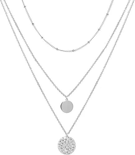 Vista 13 de YANCHUN Gargantilla en capas para mujer, collar apilado a la moda para mujer, gargantilla de círculo de estrella, corazón y estrella, regalos de 1