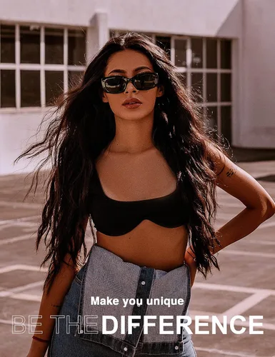 Vista 2 de KALIYADI Gafas de sol cuadradas elegantes para mujer, marco envolvente con protección UV