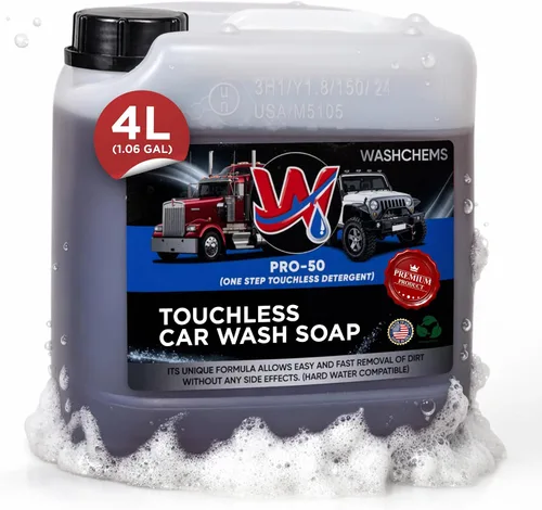 Vista 11 de W ash Chems Pro 50 - Detergente concentrado de jabón para lavado de autos sin contacto, sin cepillado, limpiador de espuma profesional de grado