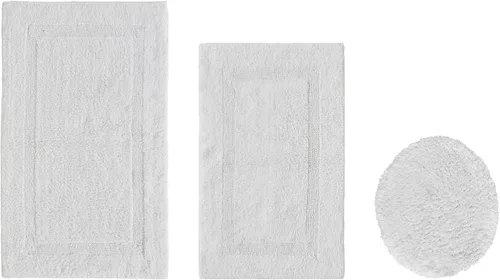 Vista 13 de Better Trends - Juego de 2 alfombras de baño 100% algodón, extra suaves, con borlas, de 17" x 24", alfombra de baño superabsorbente y reversible
