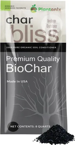 Vista 8 de Char Bliss (1 cuarto de galón) - Biochar orgánico para plantas - Enmienda orgánica del suelo de biochar con certificación OMRI - Carbón hortícola