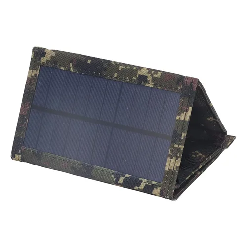 Vista 3 de Cargador de panel solar plegable, kit de cargador de panel solar plegable portátil de 10 W 5 V, IP65, impermeable, plegable, cargador solar