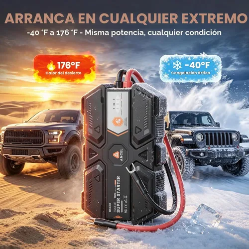 Vista 7 de ANCEL BS400 Super Starter, sistema de arranque de salto conectado Negro