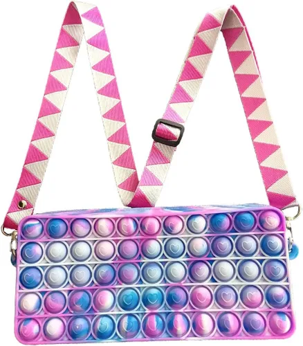 Vista 4 de Bolsa estilo pop it para niñas y mujeres bolso cruzado tipo juguete sensorial para ansiedad el mejor regalo para mujeres Camouflage B