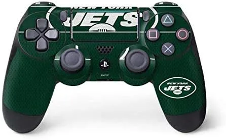 Vista 9 de NFL New York Jets Skin para mando de PS4 Pro/Slim – New York Jets blanco y negro