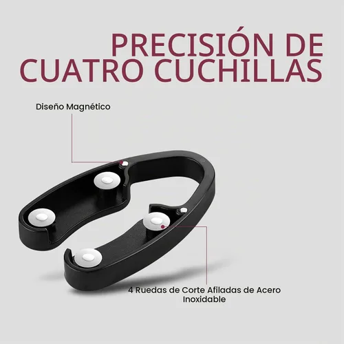 Vista 3 de GOBETTER Cortador magnético de papel de aluminio de 2 piezas, 4 cuchillas inoxidables, removedor de papel de aluminio, accesorio para abridor