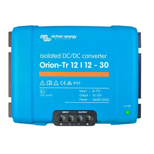 Vista 23 de Victron Energy Orion-Tr Convertidor de CC a CC - 12/12 voltios 9 amperios 110 vatios - Protección IP43 - para sistemas de batería dual - Aislado