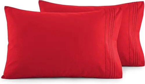 Vista 12 de Elegant Comfort Juego de fundas de almohada ultrasuaves de lujo de 2 piezas - Microfibra premium de calidad hotelera 1500, doble cepillado
