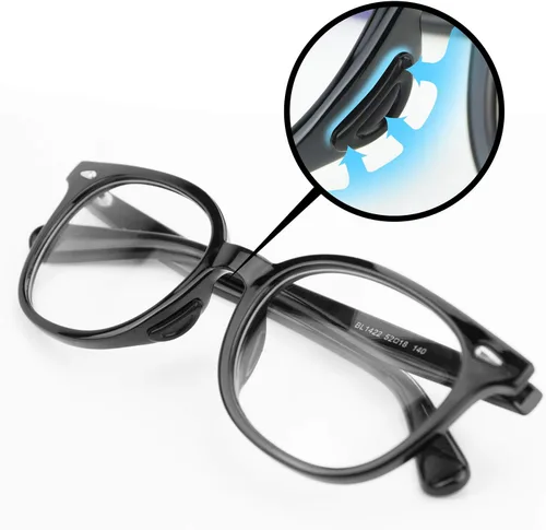 Vista 2 de 20 pares de almohadillas nasales adhesivas de silicona antideslizantes para gafas y gafas de sol, almohadillas nasales delgadas para anteojos