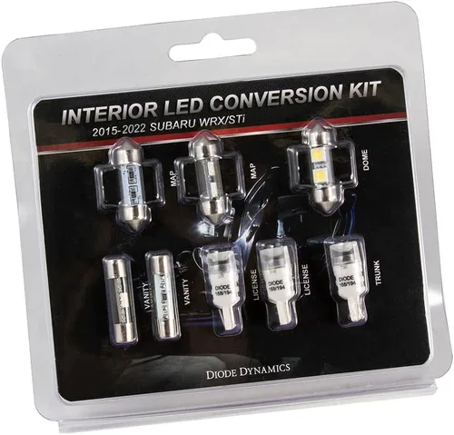 Vista 5 de Diode Dynamics Paquete de bombillas LED azules compatibles con Subaru WRX STi 2015-2021, etapa 1