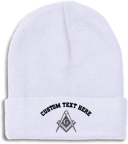 Vista 37 de Speedy Pros Gorros para hombres Mason Gray Thread Bordado Construcción Sombreros de invierno para mujeres Gorra de cráneo acrílico 1 tamaño Solo