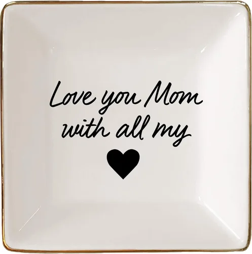Vista 9 de Simply Charmed Amo Mi Abuela - Lindo regalo español para abuela - Soporte para platos o anillos de cerámica para joyas - Elegante bandeja