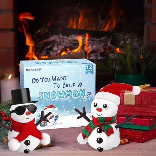 Vista 2 de BANBBUR Paquete de 12 rellenos de calcetines de Navidad para niños, manualidades de Navidad para niños, arcilla de modelado, kit de manualidades