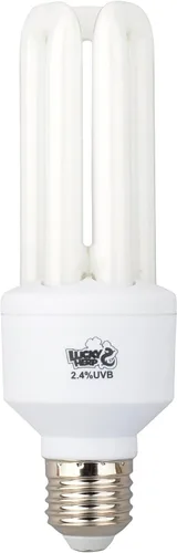 Vista 2 de LUCKY HERP Bombilla fluorescente de pájaro UVB 2.4% de 20 W, luz aviar de espectro completo para loros, cacatúas y conures, promueve la vitamina D3