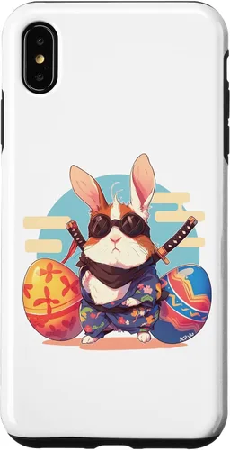 Vista 7 de iPhone 15 coloridos huevos de Pascua caza Ninja conejillo de indias con orejas de conejo