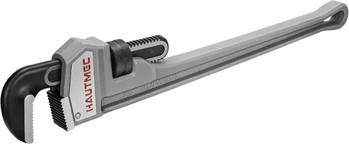 Vista 8 de HAUTMEC Llave de tubo recta de aluminio de 14 pulgadas, llave de fontanería ajustable, capacidad de mandíbula de 2 pulgadas, llave de tubería