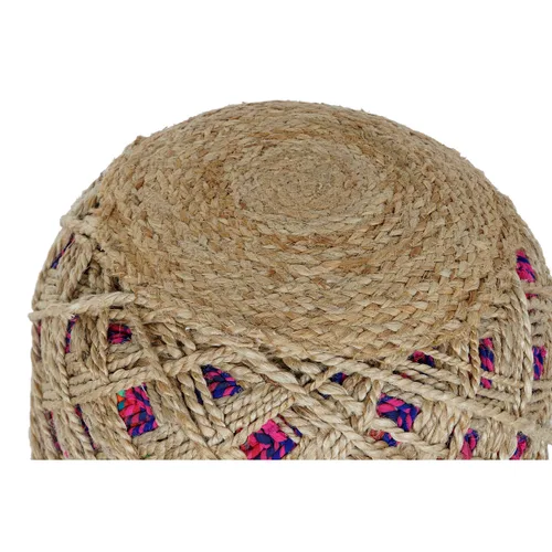 Vista 3 de Reposapiés Home ESPRIT Marrón Multicolor Yute 40 x 40 x 45 cm