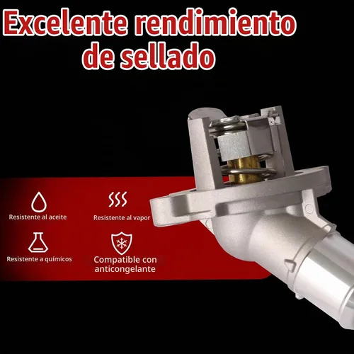 Vista 6 de MITZONE Conjunto de carcasa de termostato de refrigerante de motor de aluminio compatible con Chevy Cruze 2016-2019 Equinox 2018-2025 Buick Encore