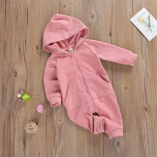 Vista 29 de FYBITBO Mameluco con capucha y cremallera para bebés, niños y niñas, mameluco de manga larga para otoño e invierno, ropa cálida
