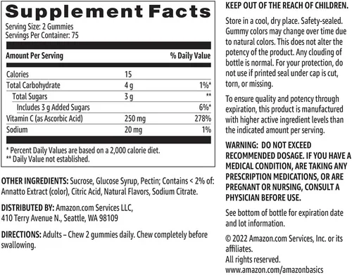 Vista 5 de Solimo - Vitamina C - 0.008 onzas, 150 gomitas (2 gomitas por porción), apoyo al sistema inmune