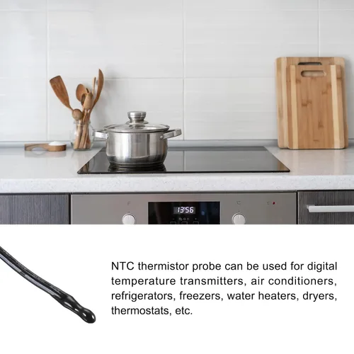 Vista 3 de Sonda de termistor NTC 15K 1.3ft impermeable epoxi sensor de temperatura, [para transmisor de temperatura digital] – 5 piezas
